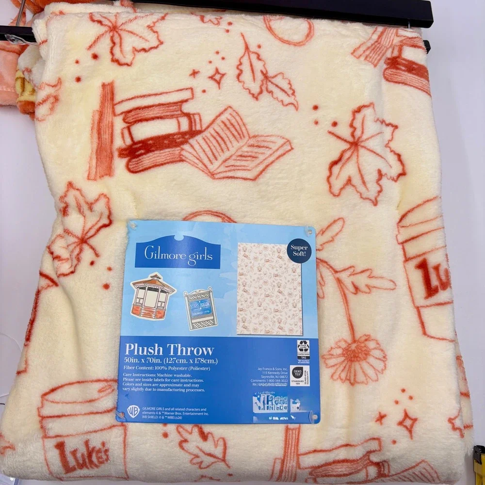 Gilmore Girls Stars Hollow Autumn Festival Plush Throw Blanket Set 50x70 2pk